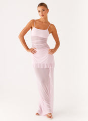 Jenni Ruffle Maxi Dress - Pink