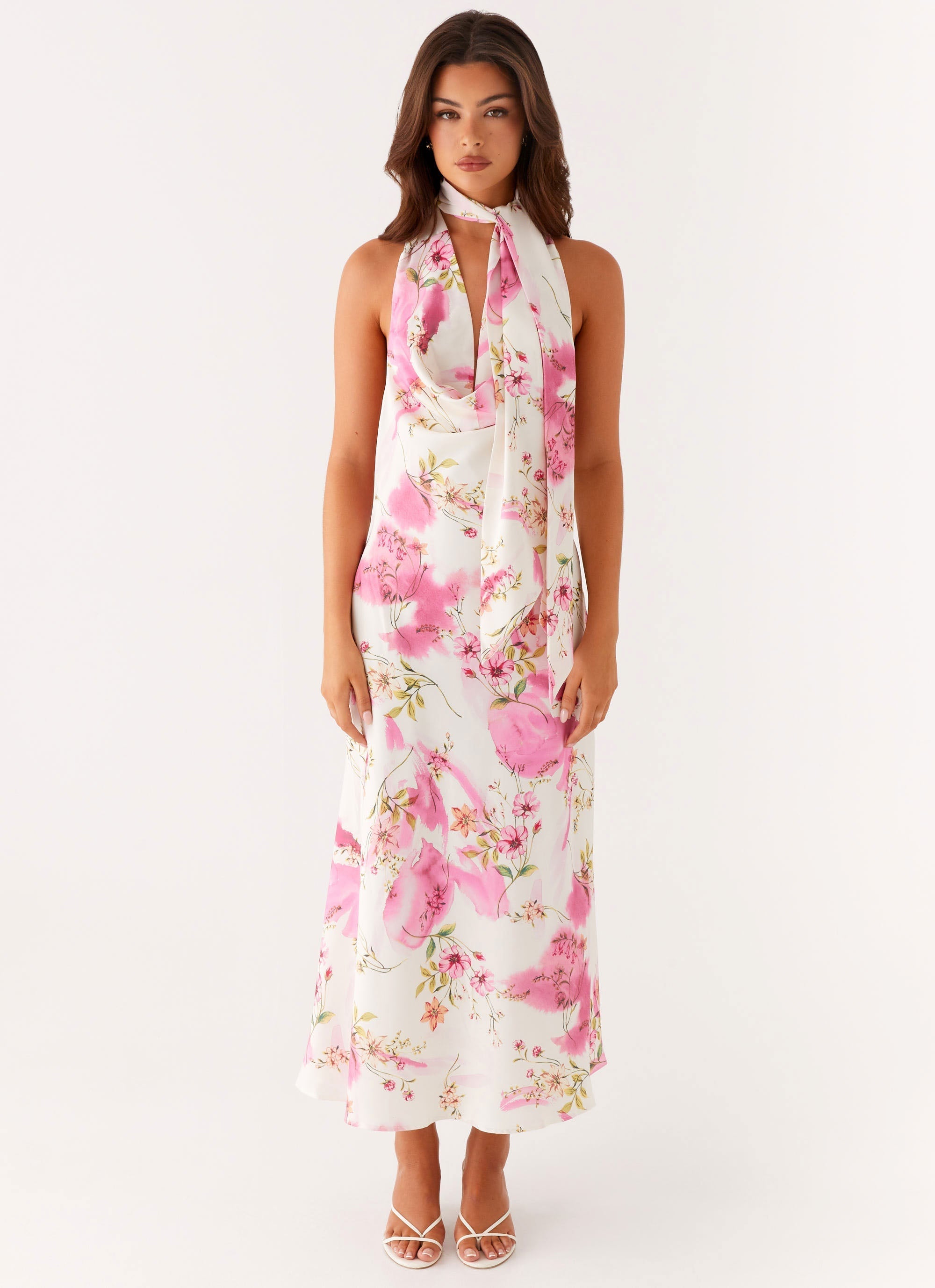 Jensen Midi Dress - Ivory Floral Print