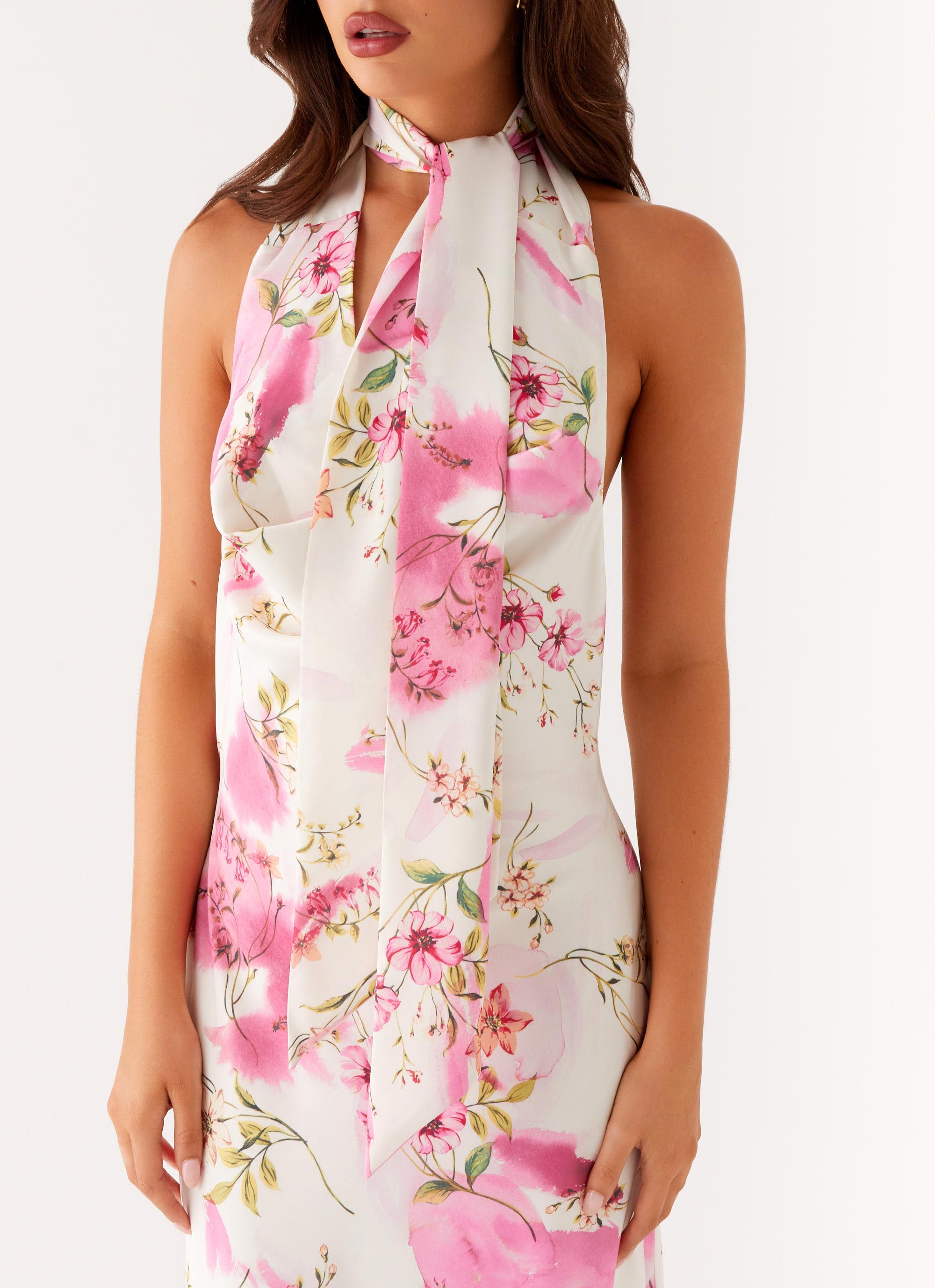 Jensen Midi Dress - Ivory Floral Print