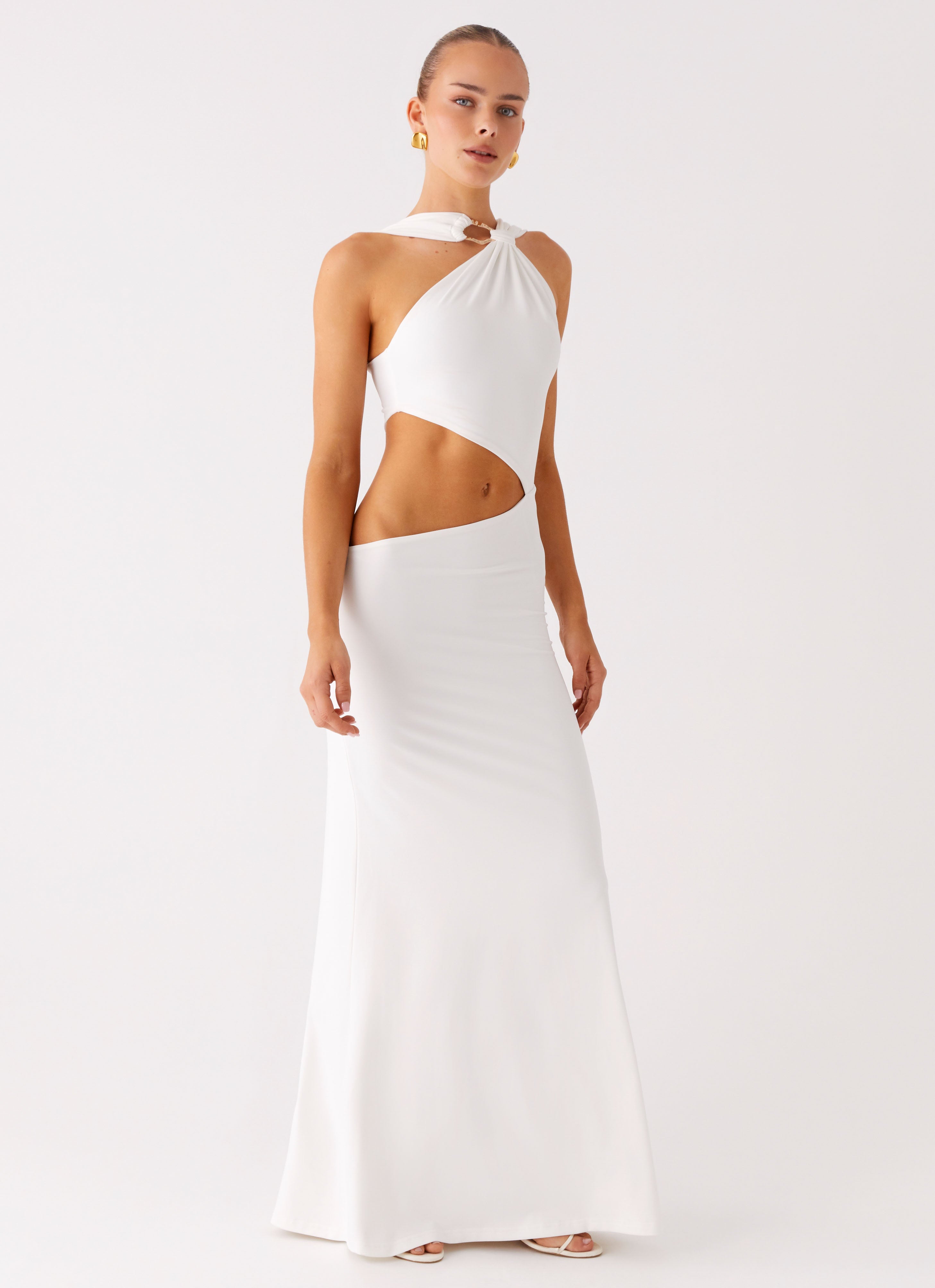 Juliander Knot Maxi Dress - White