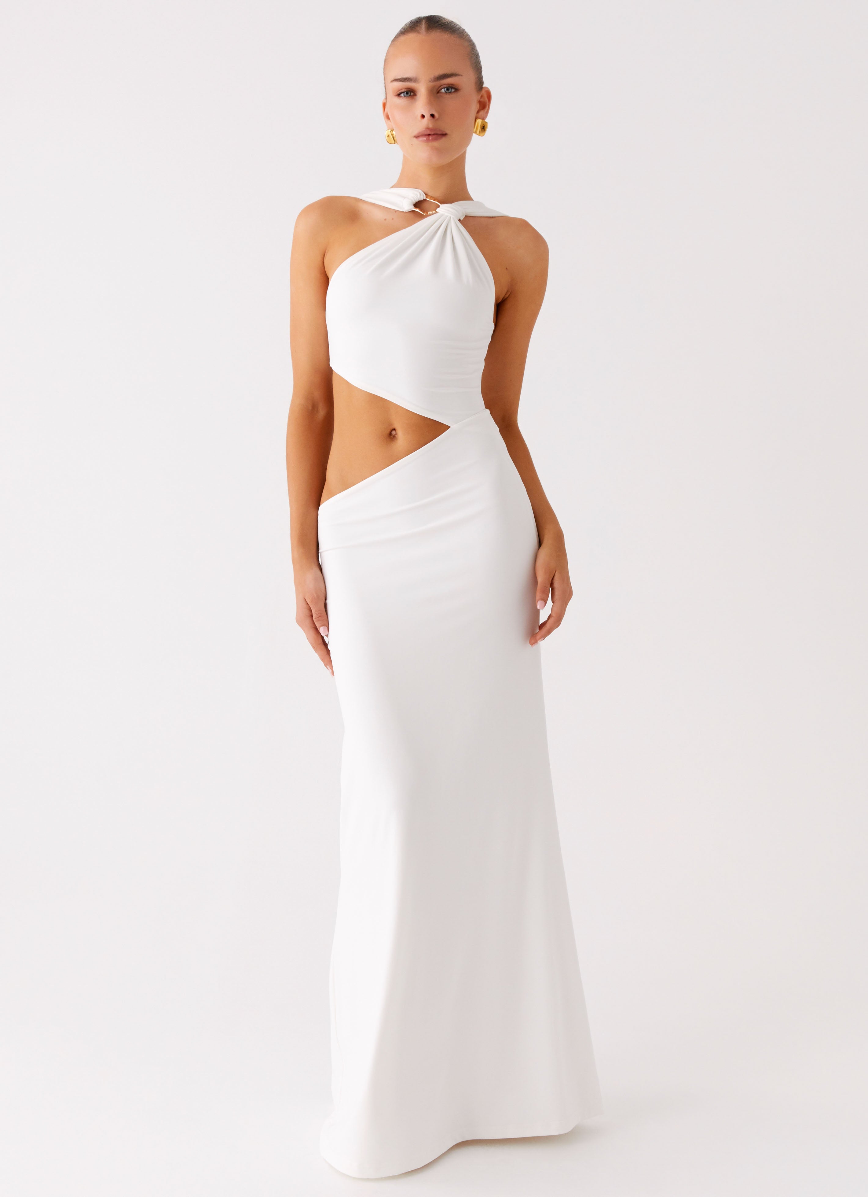 Juliander Knot Maxi Dress - White