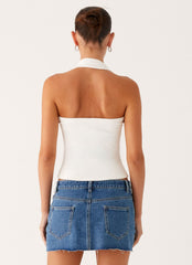 Kamen Low Rise Mini Skirt - Indigo Denim