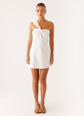 Kameron Linen Mini Dress - White