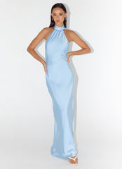 Keena Scarf Maxi Dress - Blue
