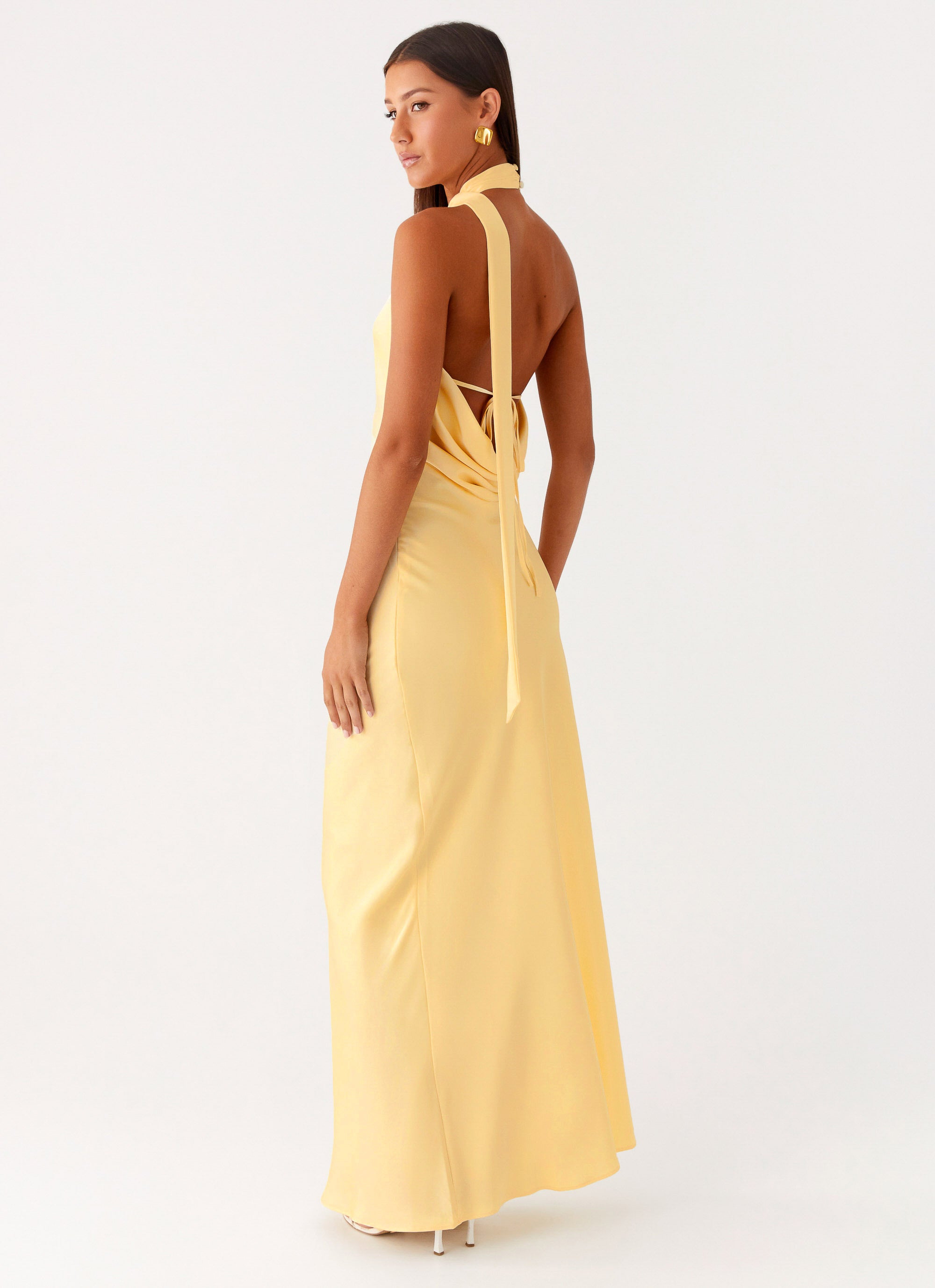 Keena Scarf Maxi Dress - Lemon