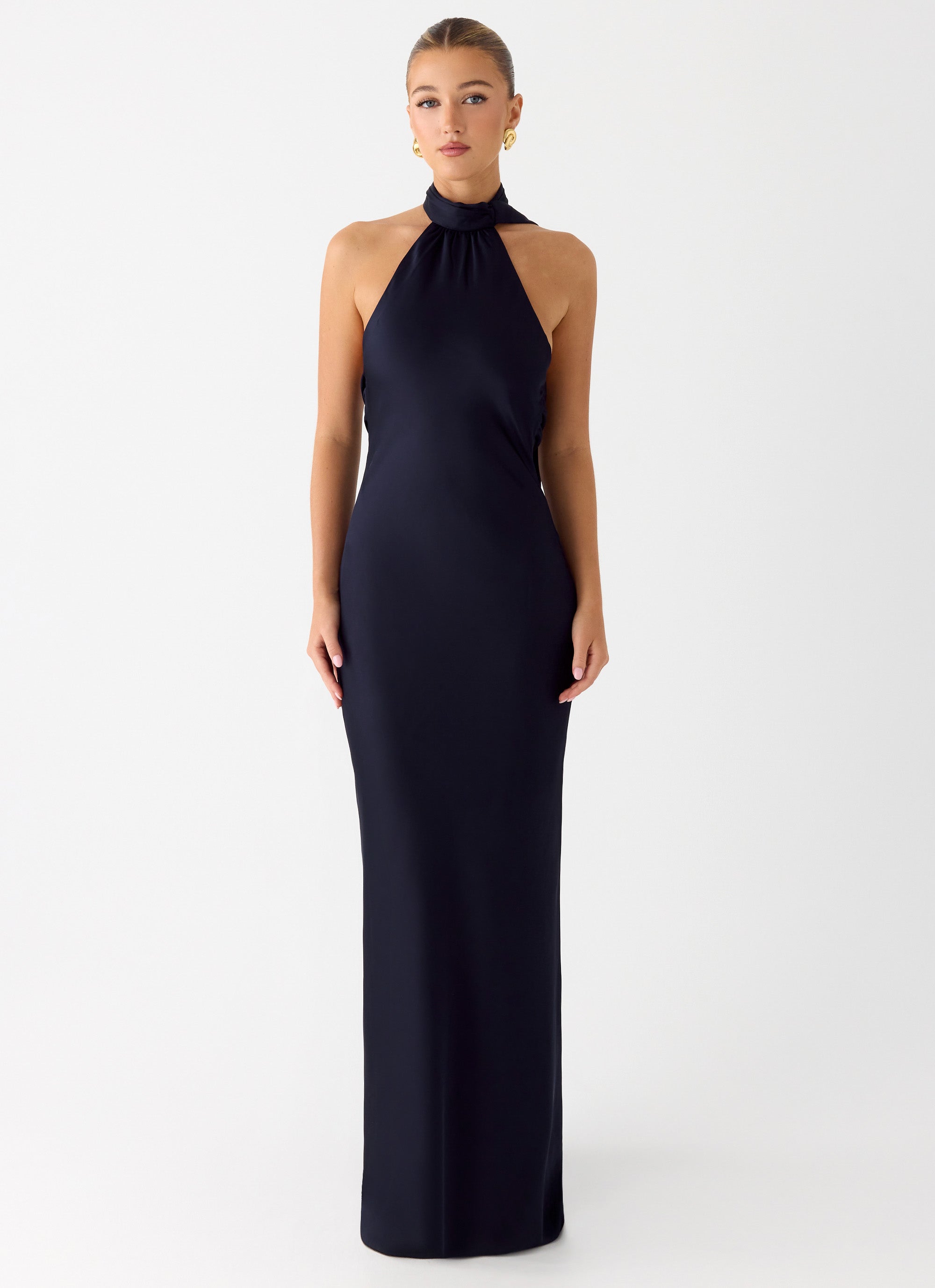 Keena Scarf Maxi Dress - Navy