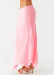 Kerrie Hanky Midi Skirt - Baby Pink
