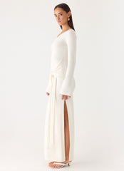 Kova Knit Maxi Dress - White