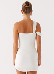 Lena Ruched Mini Dress - Ivory