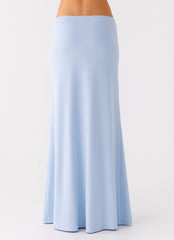 Like A Flower Maxi Skirt - Baby Blue