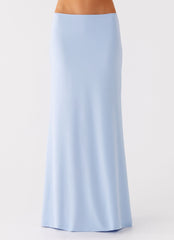 Like A Flower Maxi Skirt - Baby Blue