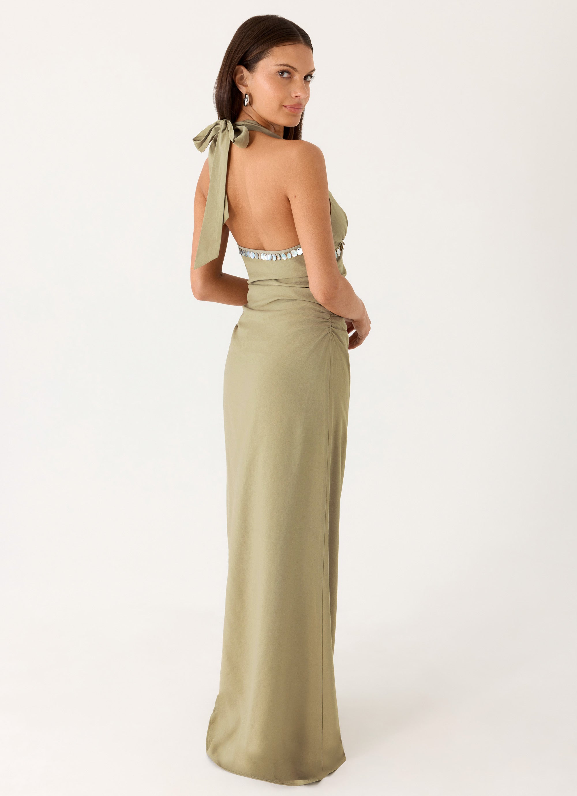 Lorela Maxi Dress - Pale Olive