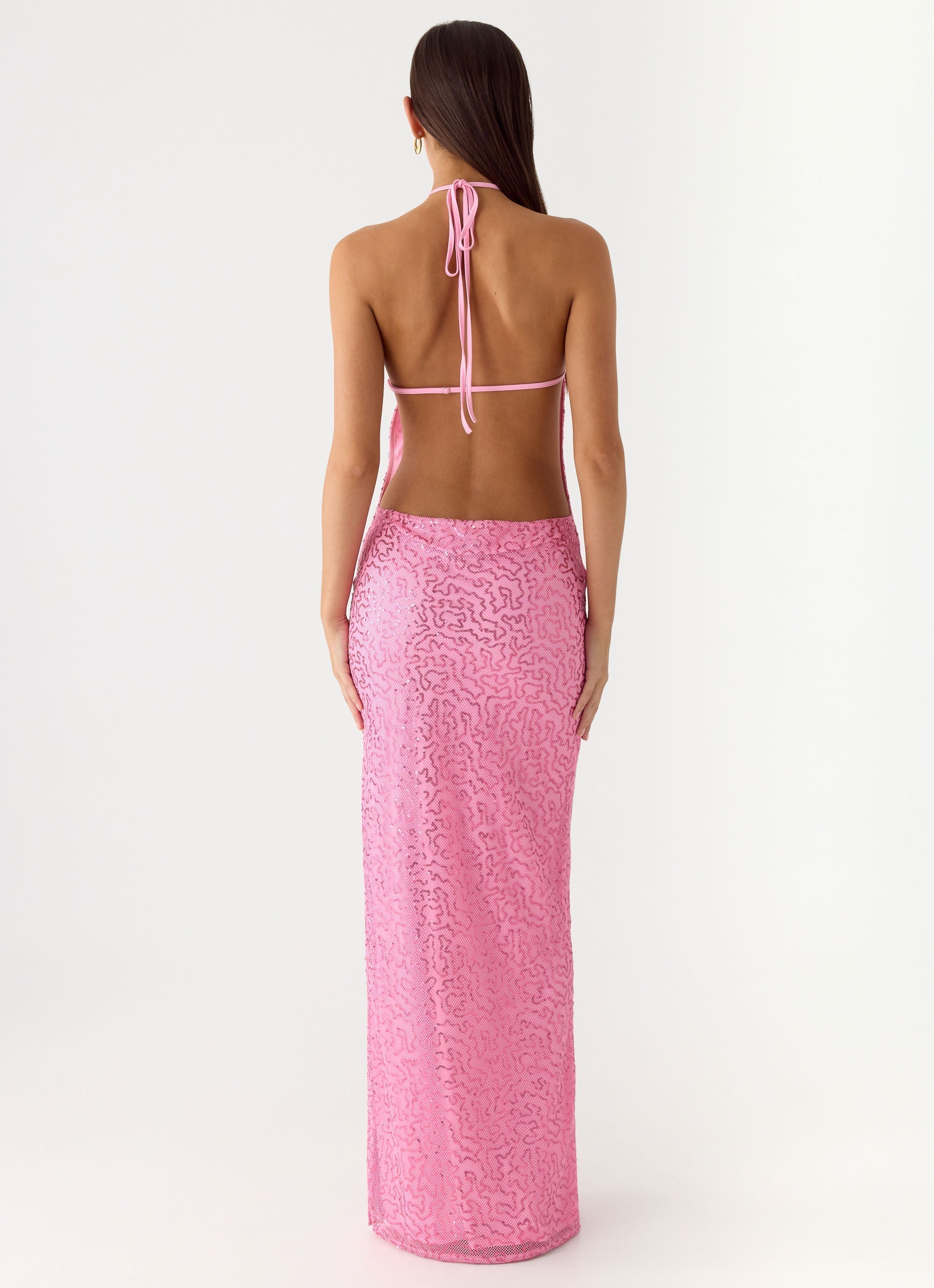 Lorenz Sequin Maxi Dress - Pink