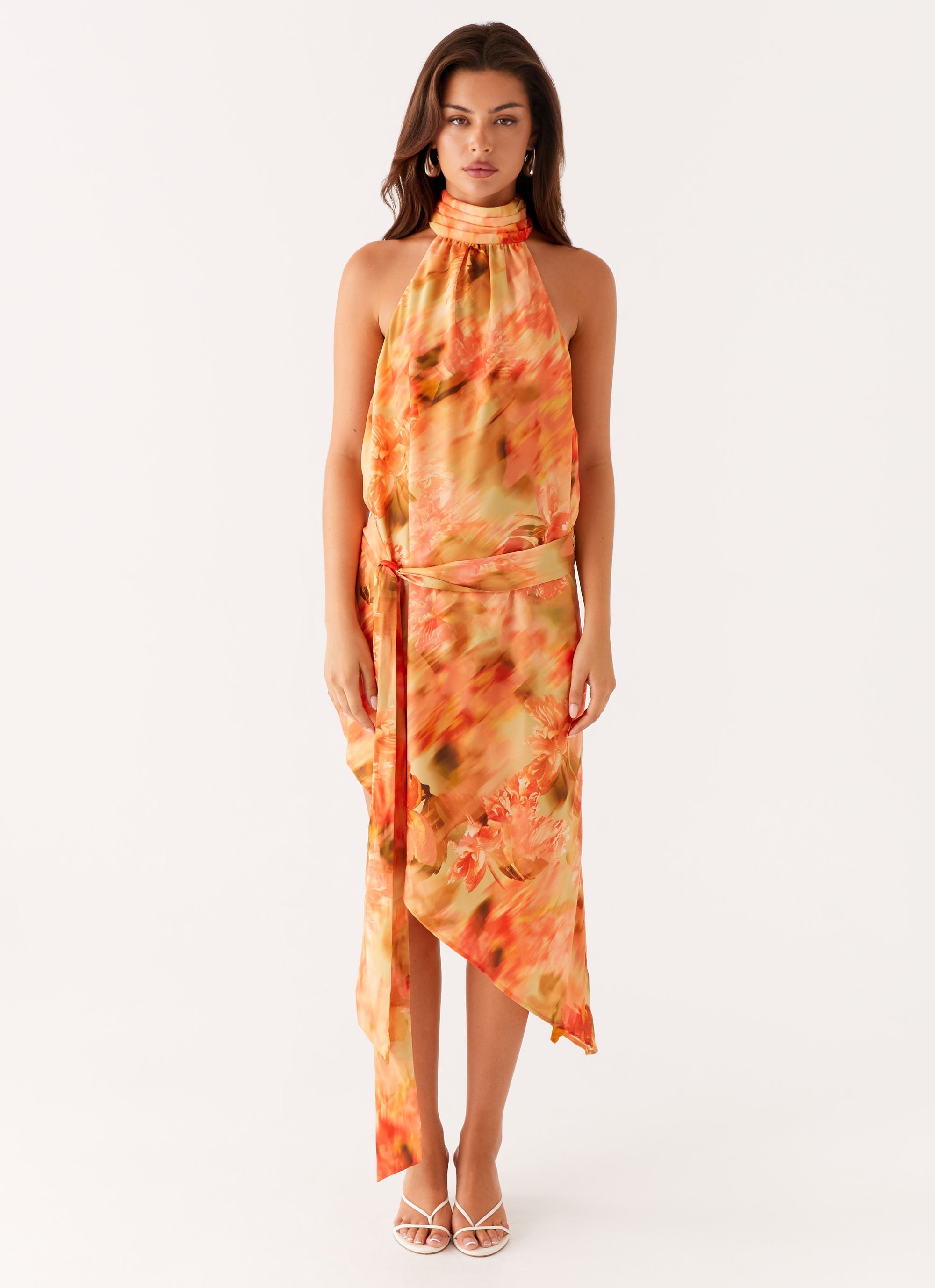 Lou Midi Dress - Sunset Floral