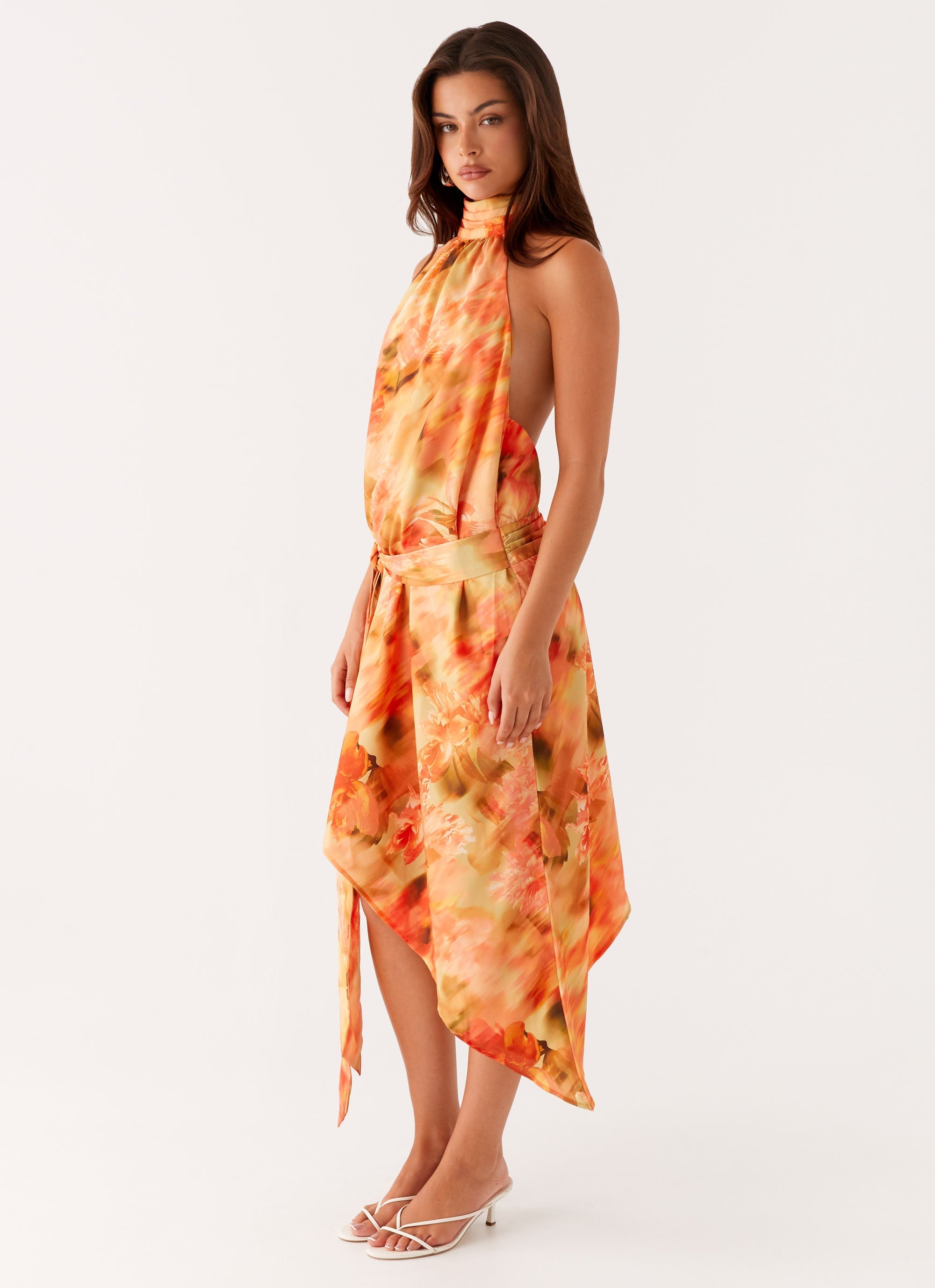 Lou Midi Dress - Sunset Floral