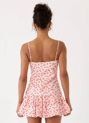 Loulette Mini Dress - Porcelain Rose