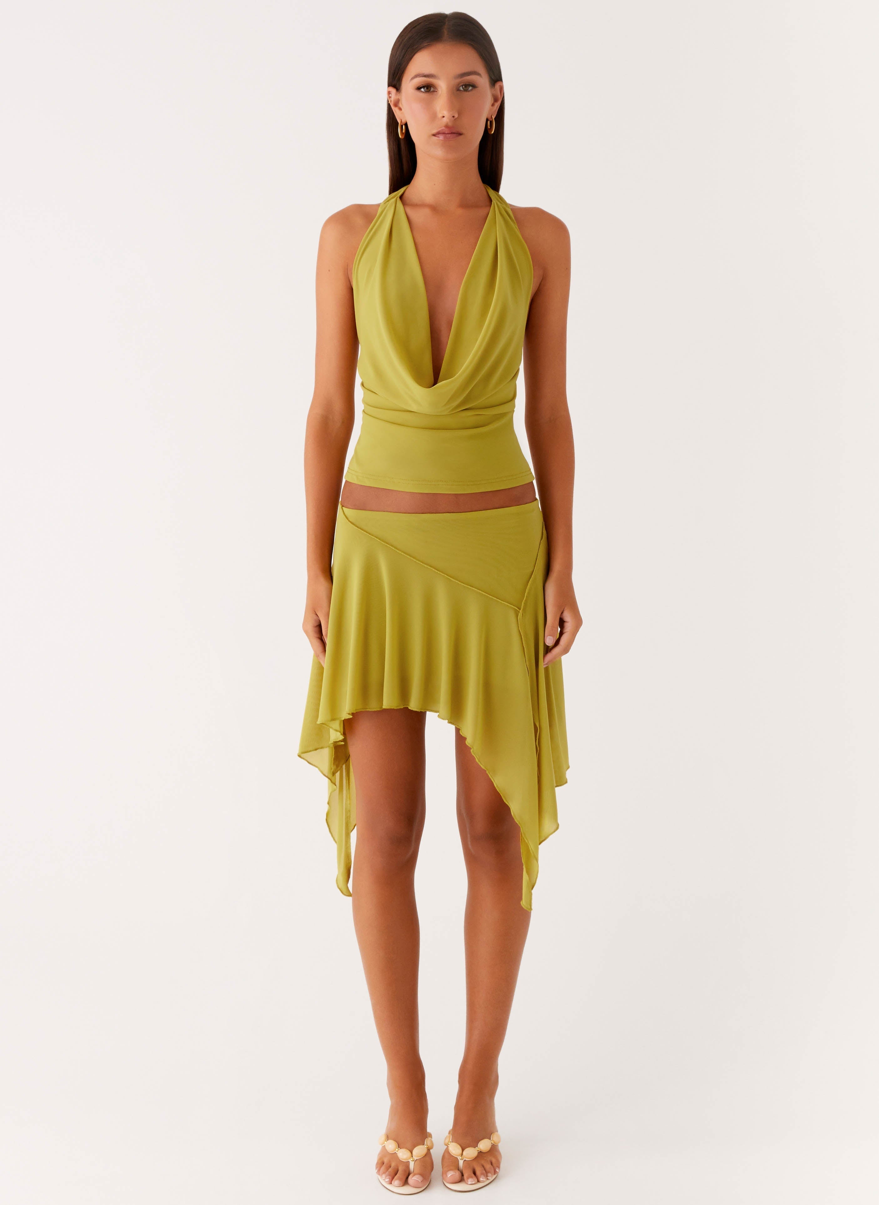 Lustra Mini Skirt - Lime