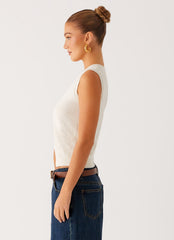 Maali Knit Top - White