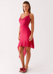 Mai Tai Mini Dress - Hot Pink