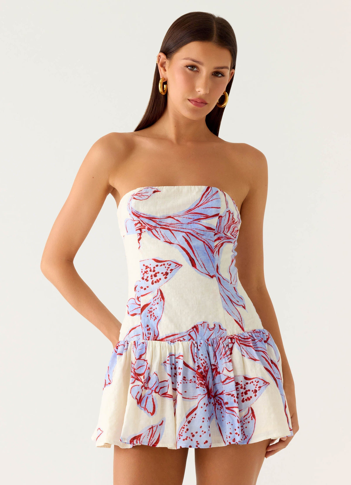 Mario Mini Dress - Purple Floral