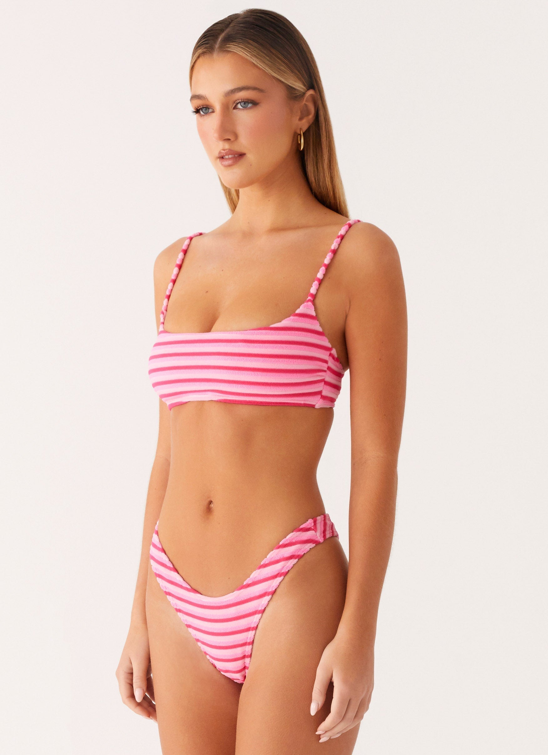 Mauritius Bikini Top - Pink Stripe