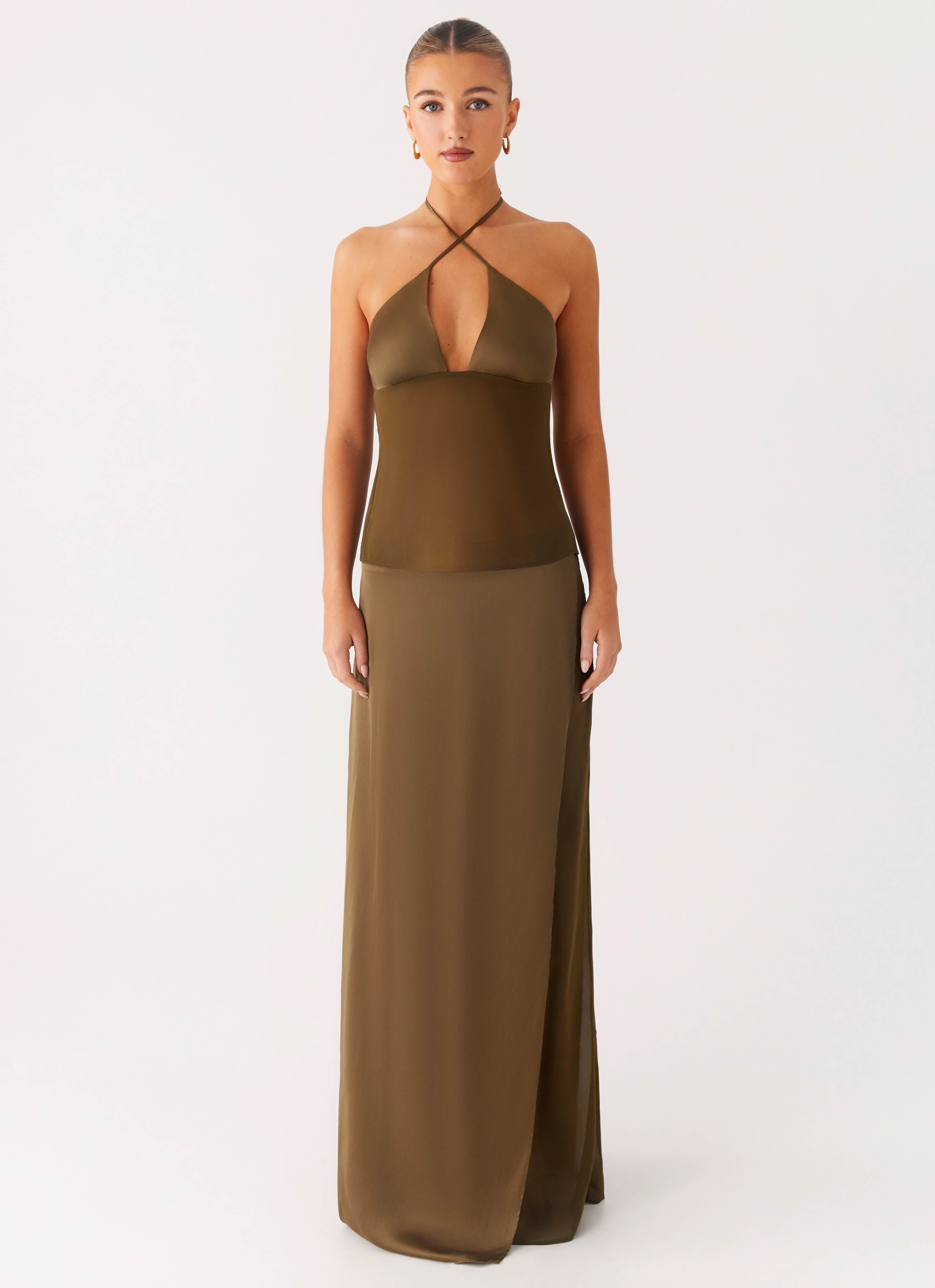 Mavie Maxi Skirt - Khaki