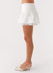Mavis Mini Skirt - White
