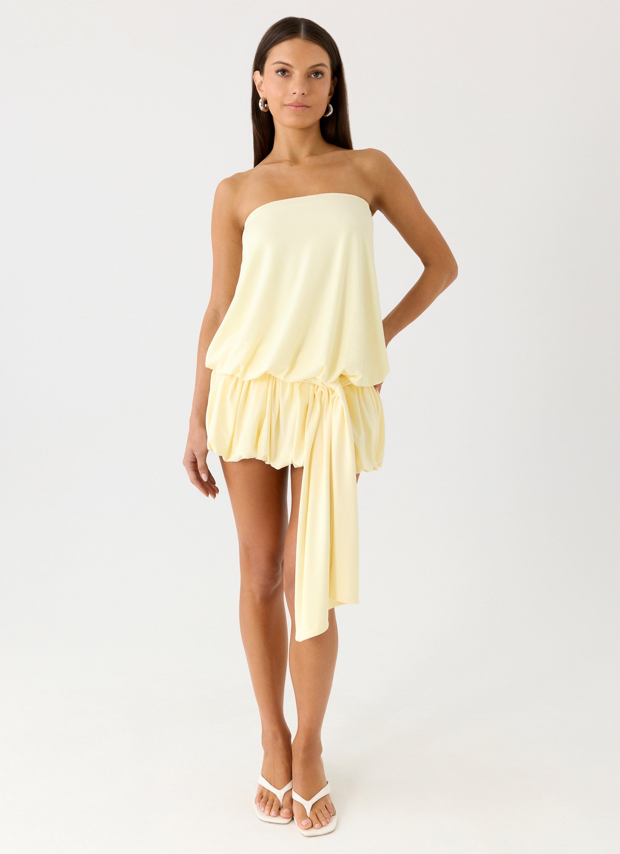Mazie Strapless Mini Dress - Yellow