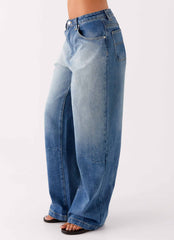 Midwest Low Rise Denim Jeans - Powder Wash Blue