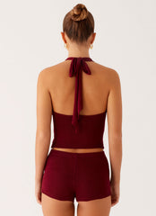 Miffy Crochet Top - Maroon