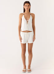 Millo Linen Shorts - Ivory
