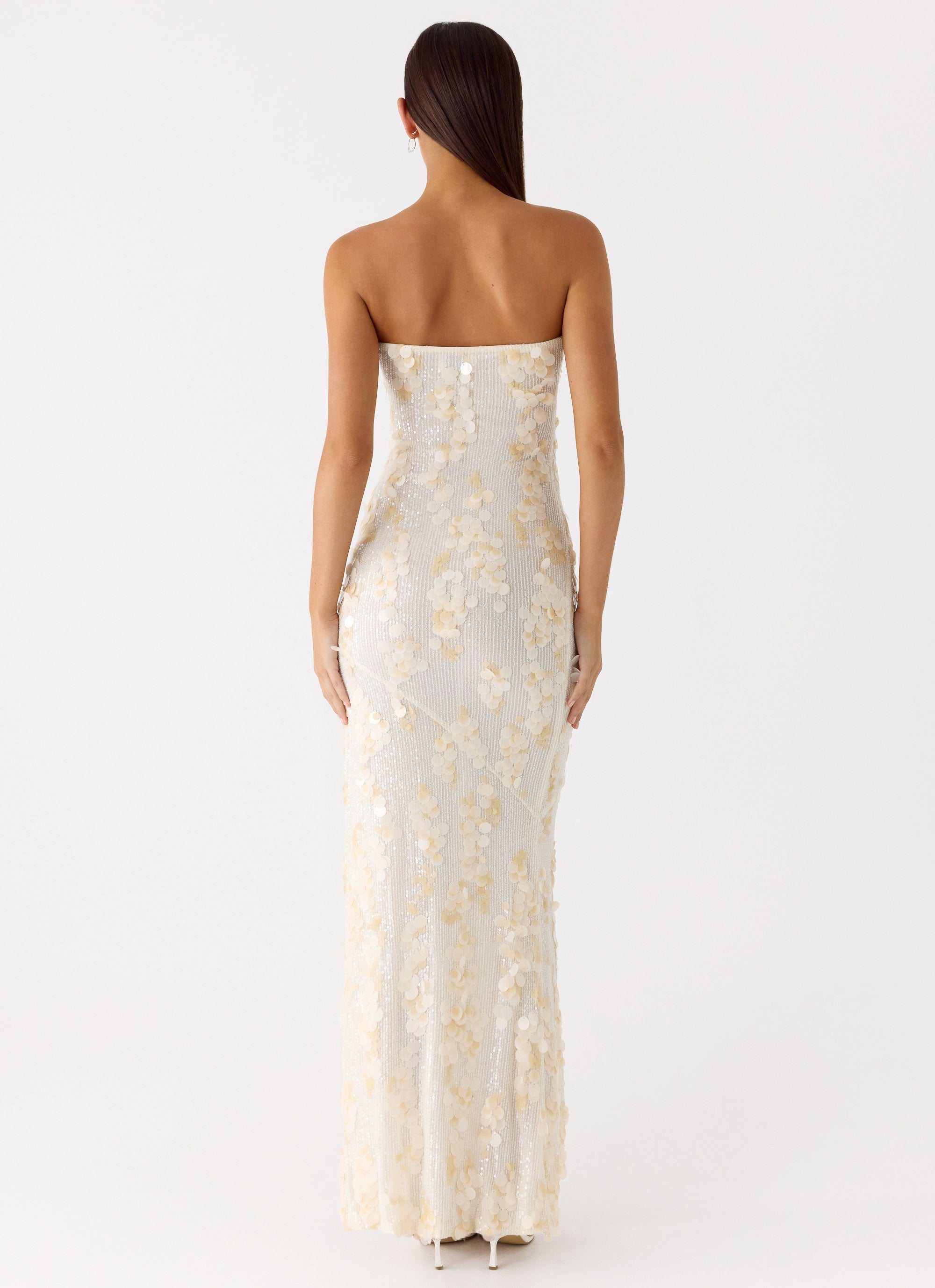 Minni Sequin Maxi Dress - Ivory