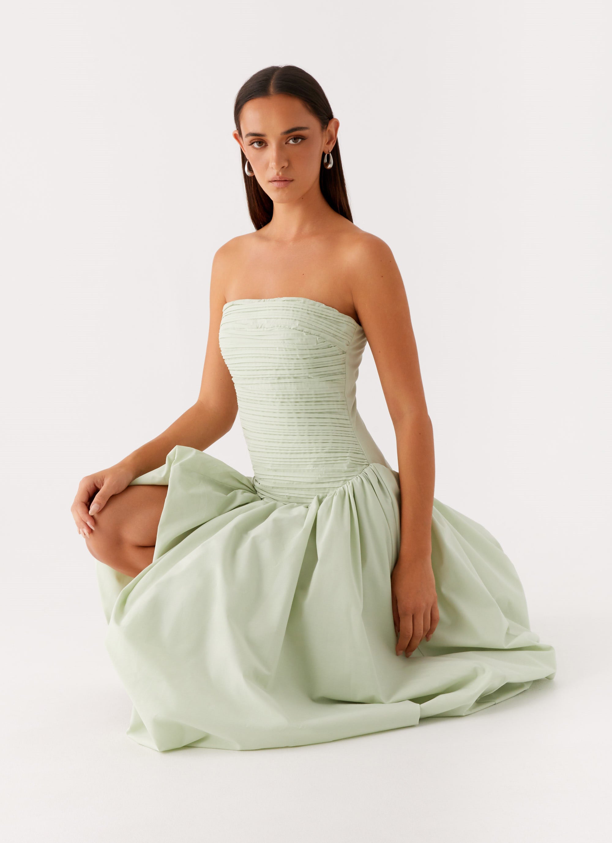 Misa Bubble Maxi Dress - Mint