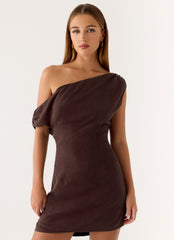 Mischa Mini Dress - Chocolate Drizzle