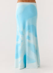 Moka Maxi Skirt - Blooming Blue