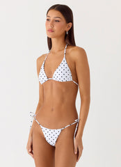 Mommae Bikini Bottoms - White Polkadot