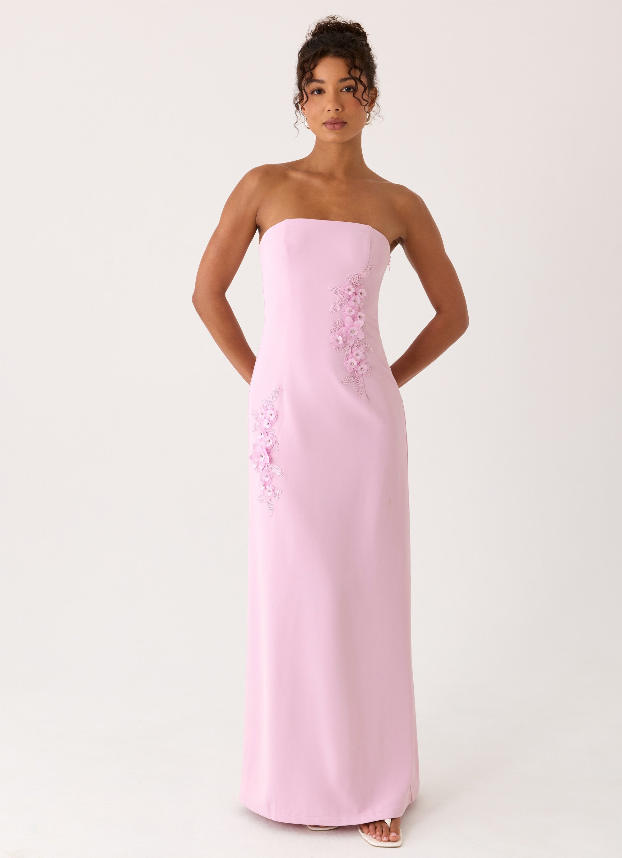 Monelise Strapless Maxi Dress - Pink