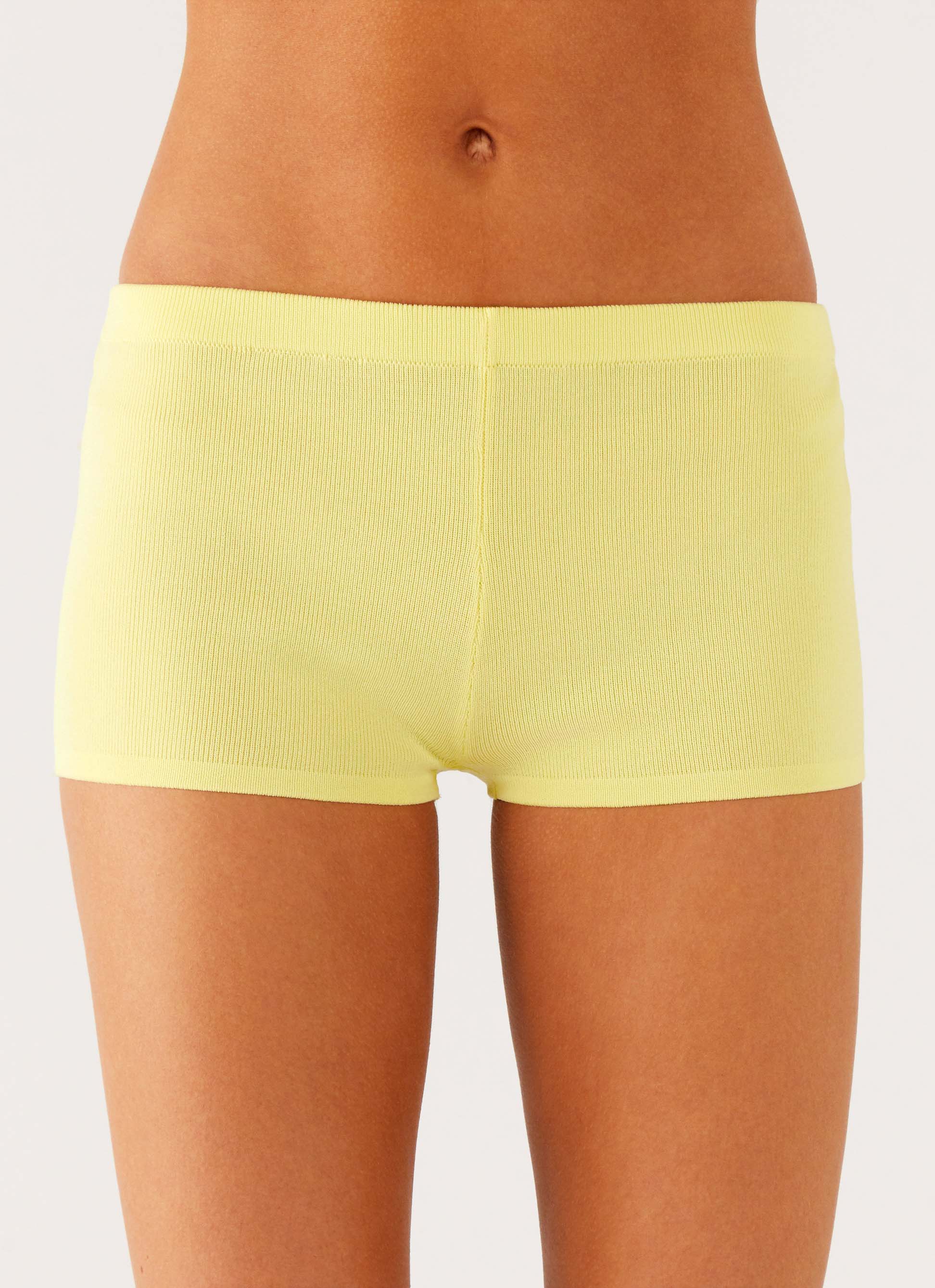 Nanea Knit Mini Shorts - Yellow