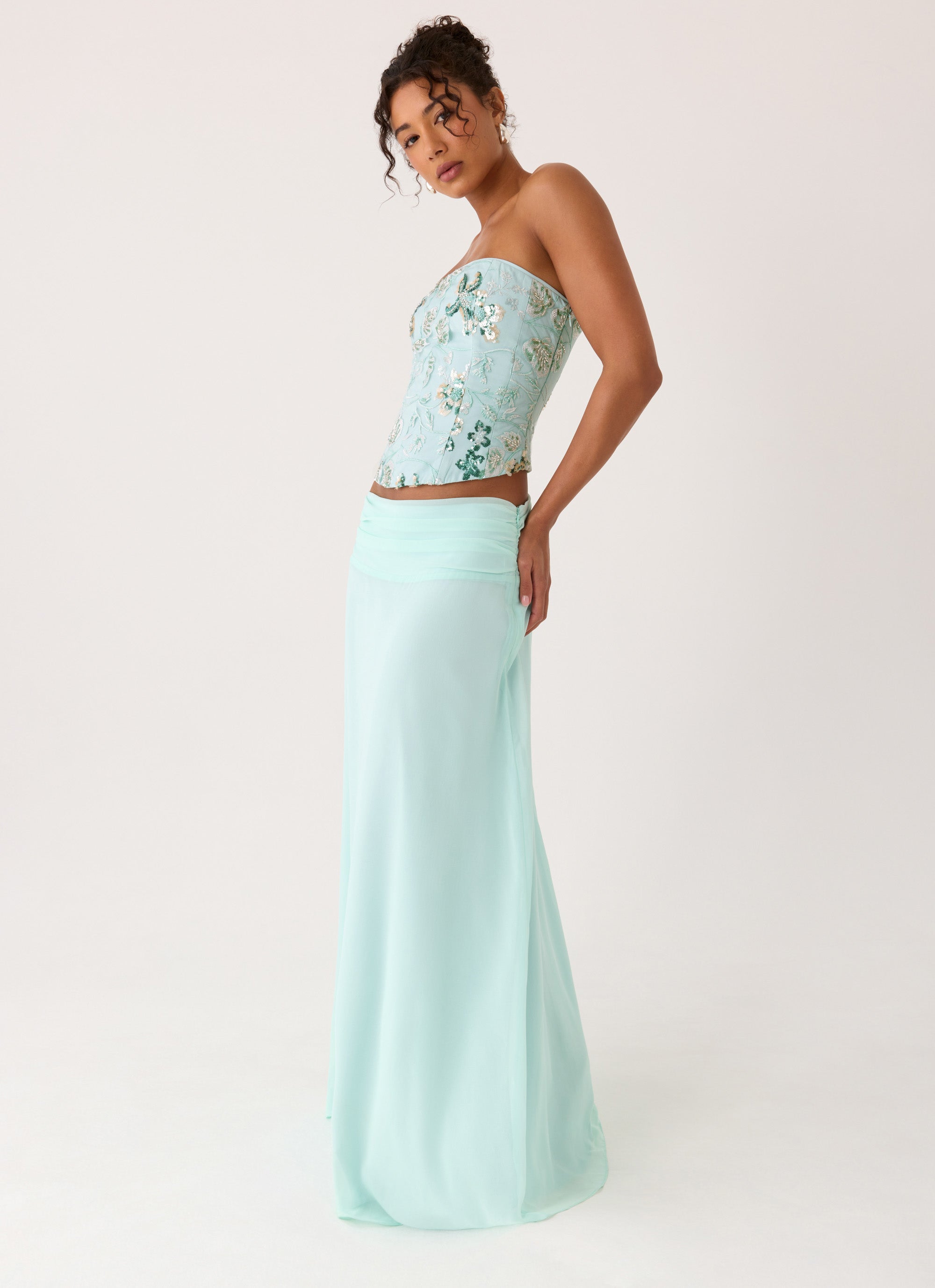Natalya Maxi Skirt - Pistachio