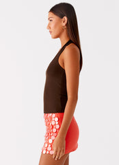 Nera Halter Top - Chocolate