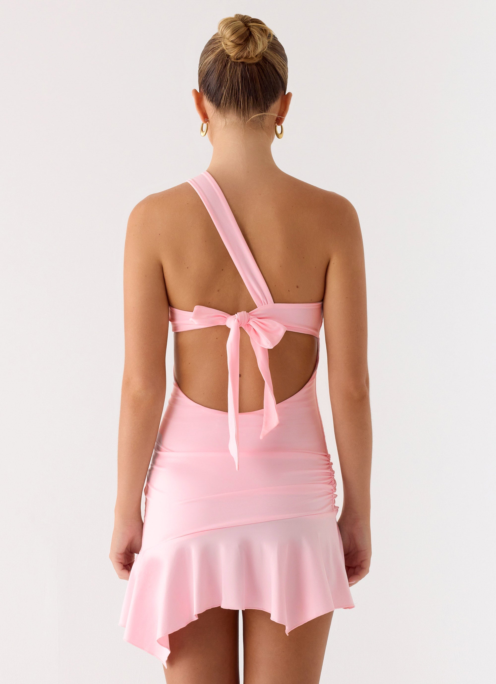 Not Your Fan Cut Out Mini Dress - Pink
