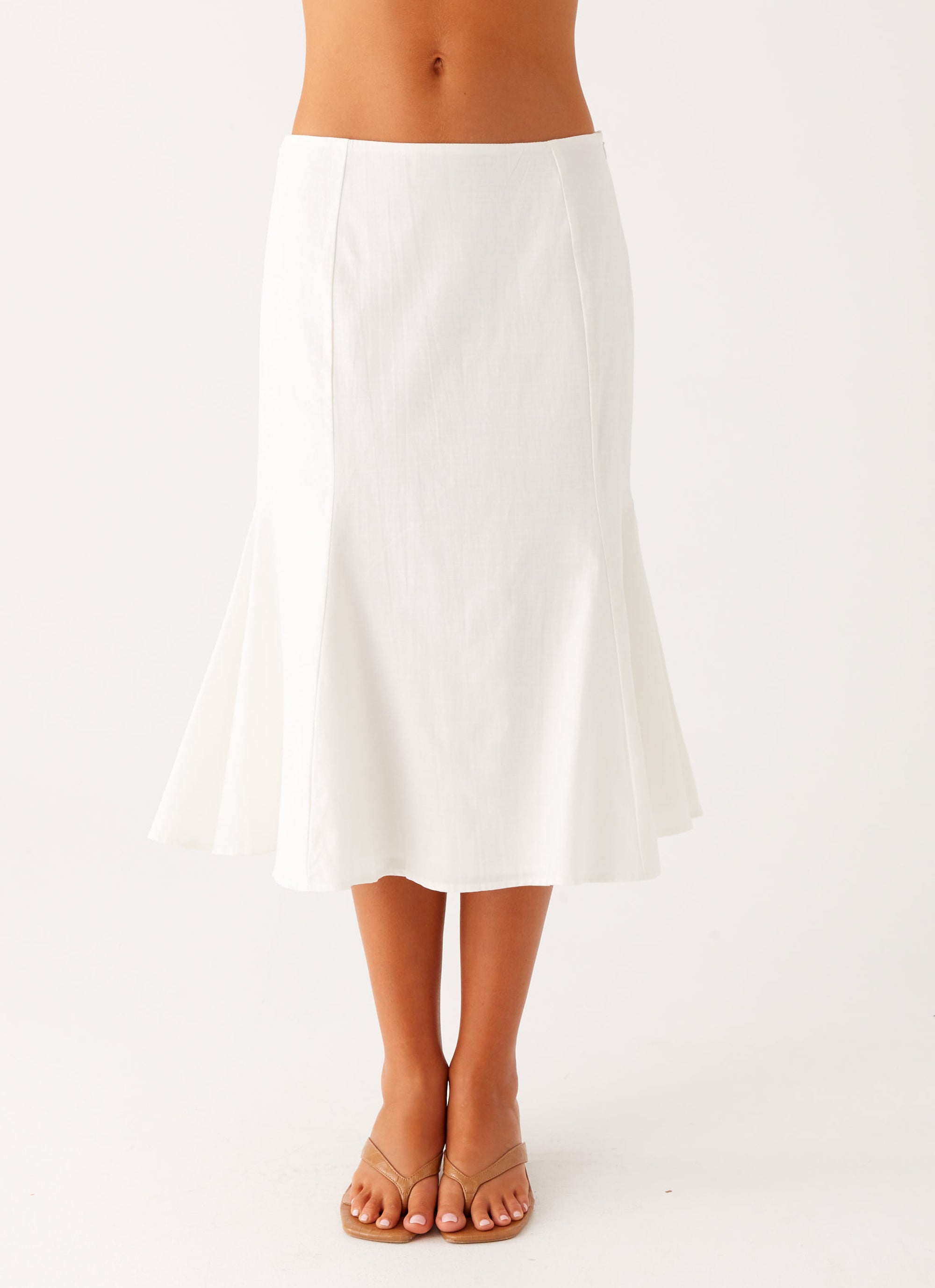 Olive Midi Skirt - Ivory