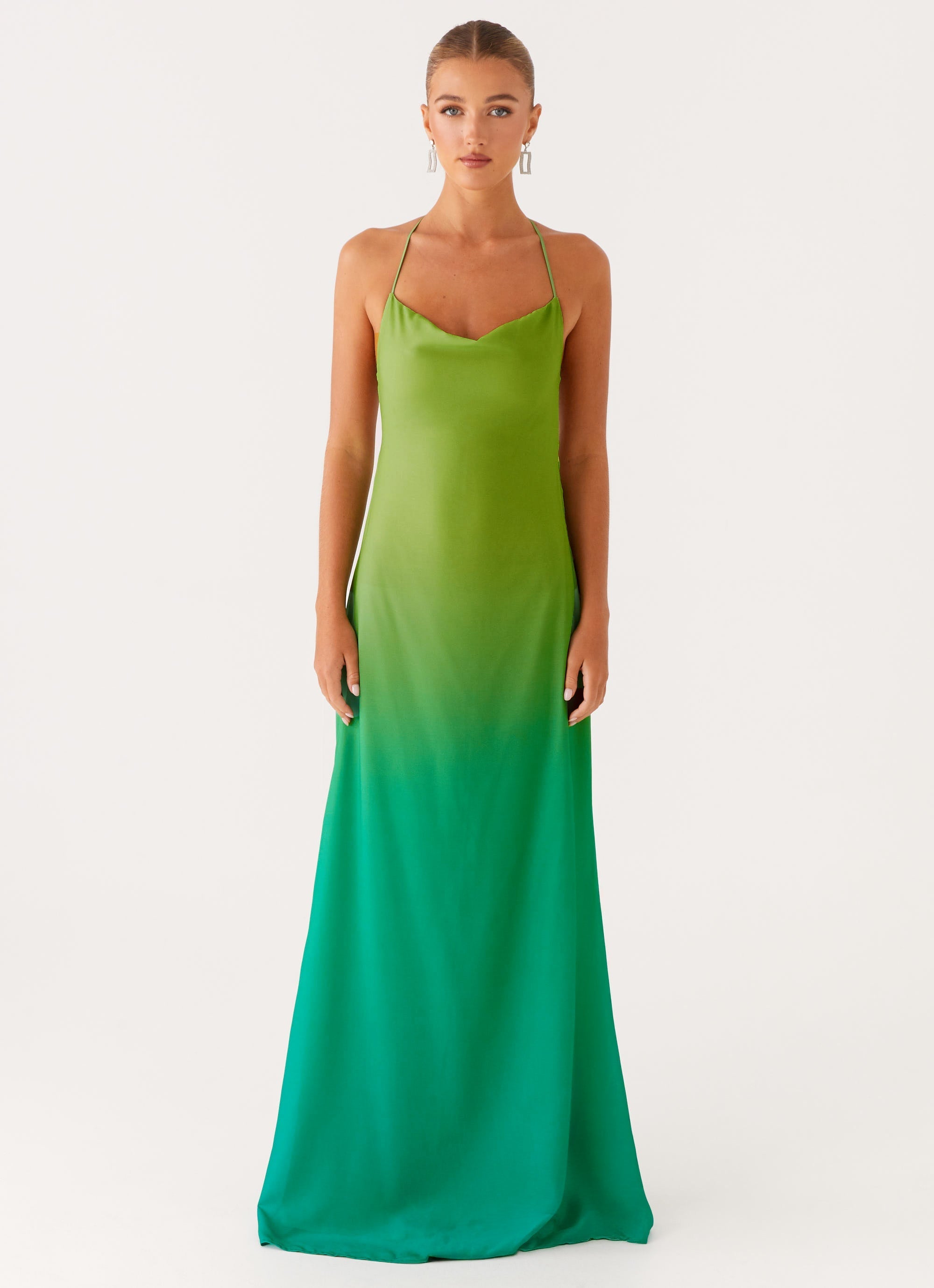 Opposites Attract Maxi Dress - Green Ombre