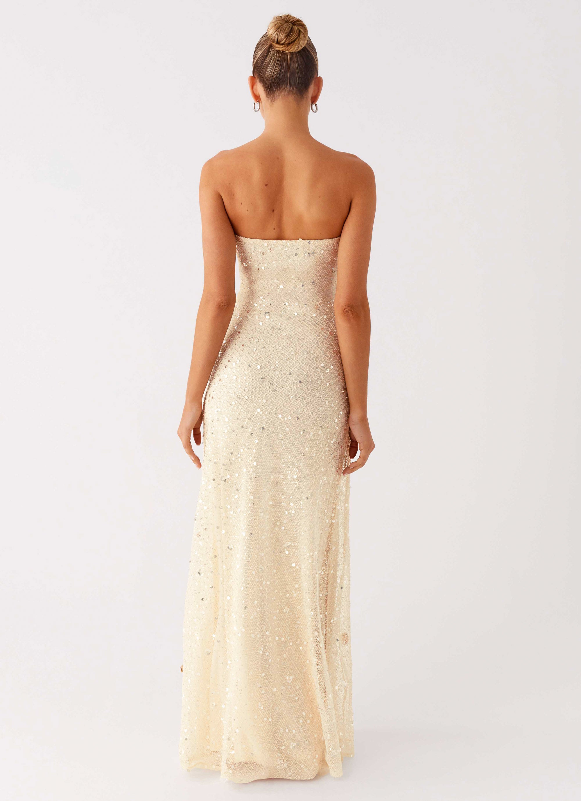 Orelli Shell Sequin Knit Maxi Dress - Ivory