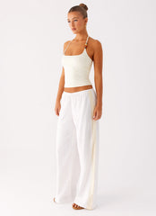 Oska Drawstring Pants - White