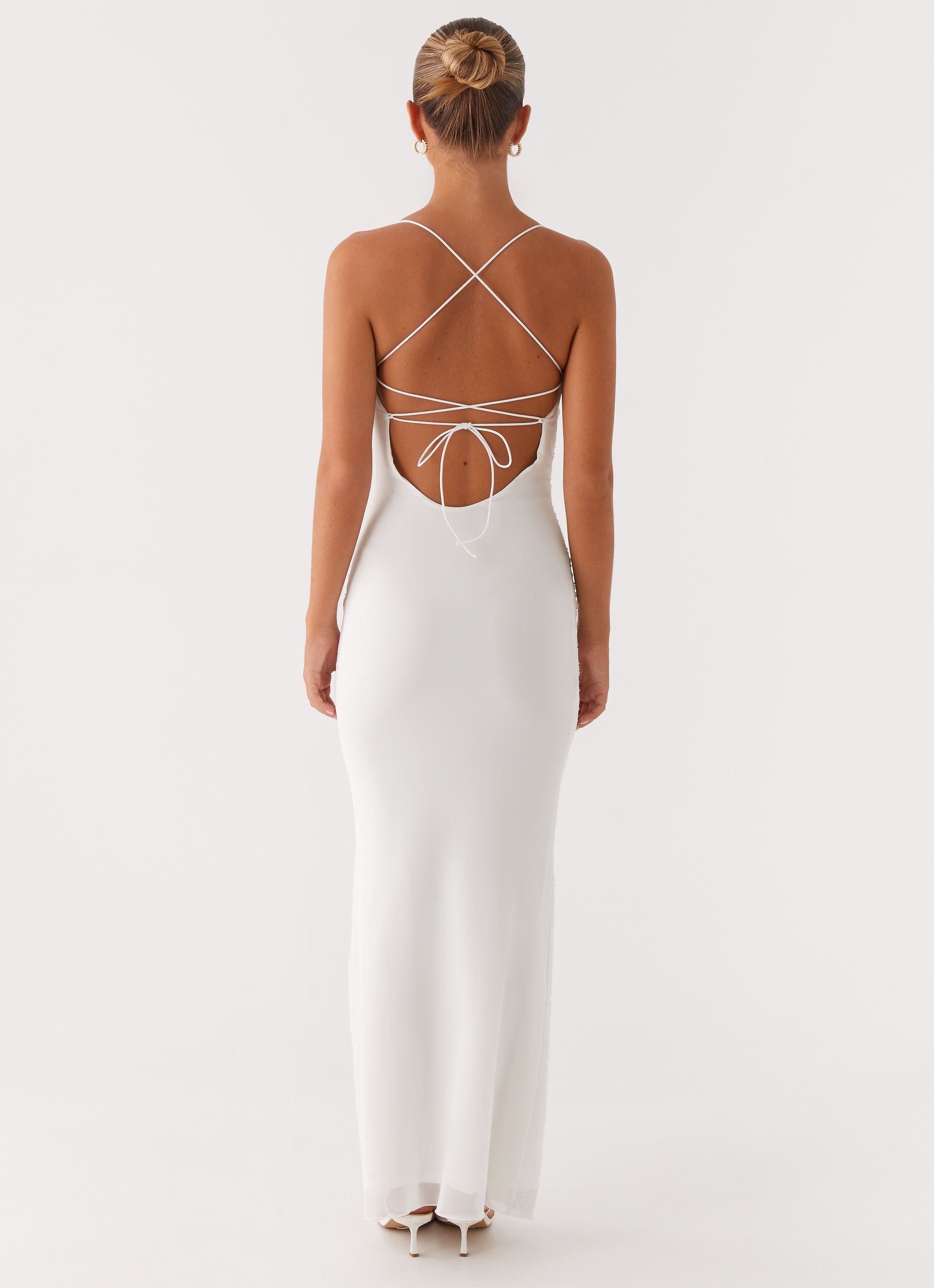 Paxton Beaded Maxi Dress - White