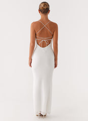 Paxton Beaded Maxi Dress - White