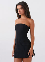 Allora Strapless Mini Dress - Black