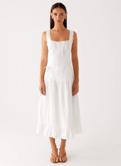 Quinn Midi Dress - White