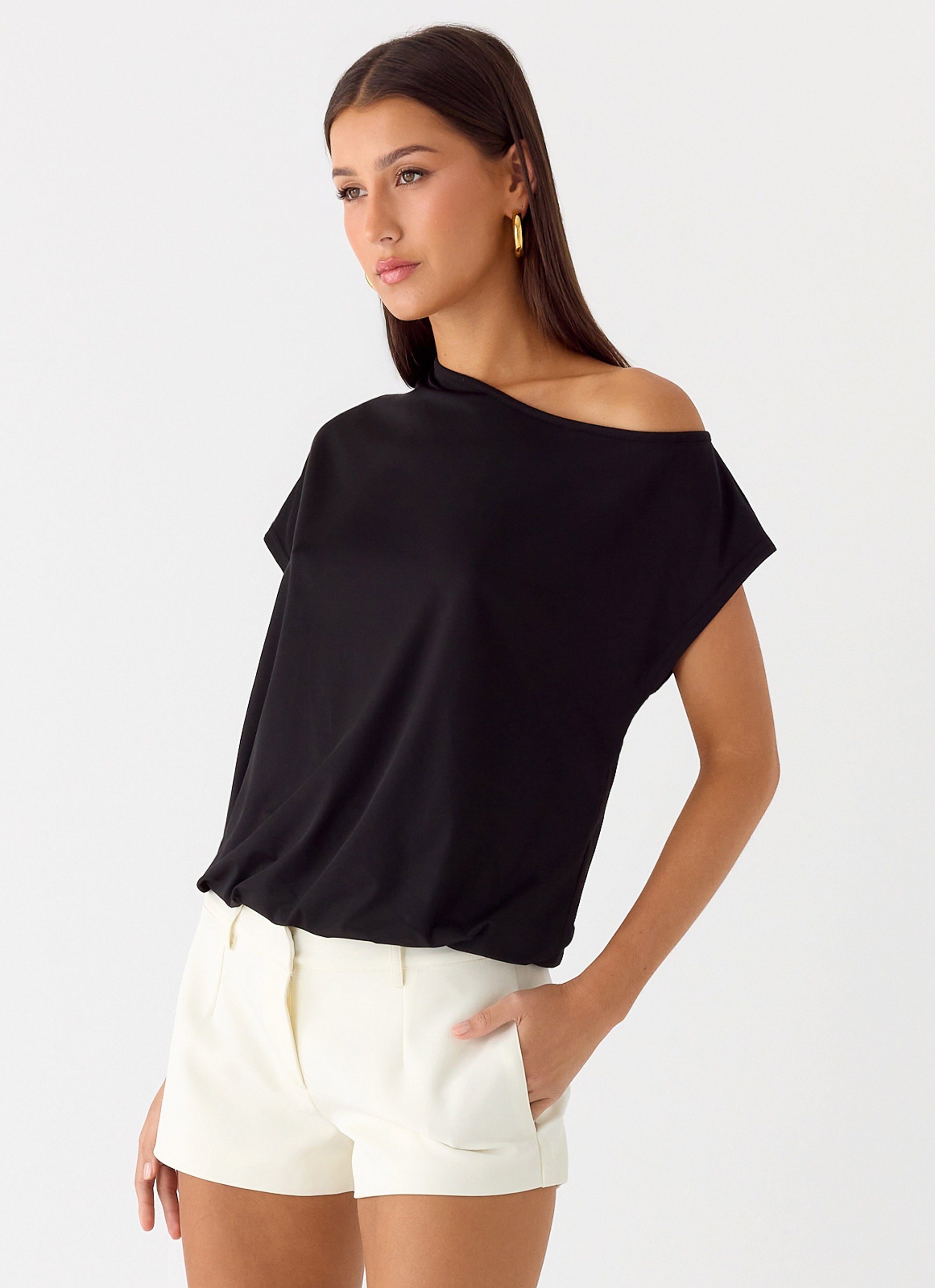 Raeni Off Shoulder Top - Black